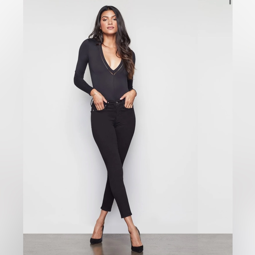 Good American Black Ankle Jeans